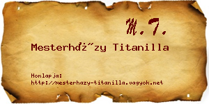 Mesterházy Titanilla névjegykártya